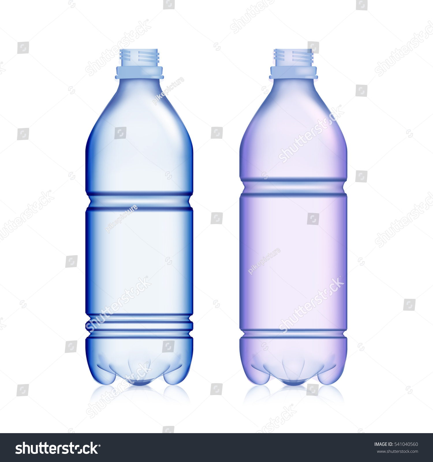 Download Empty Plastic Bottle Set Realistic Blank Stock Vector Royalty Free 541040560 PSD Mockup Templates