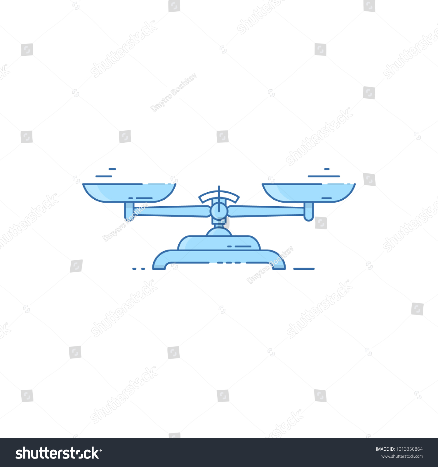 Empty Scales Balance Vector Illustration Flat Stock Vector (Royalty ...