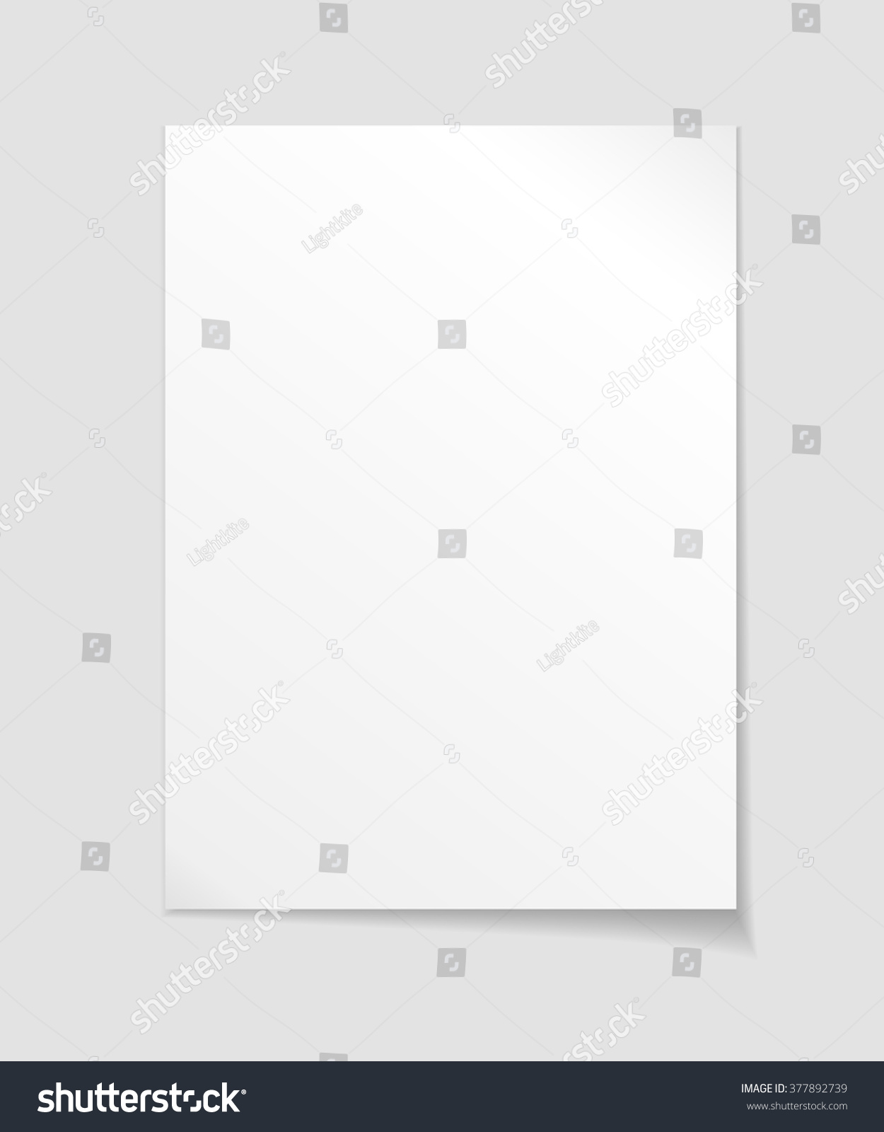 Empty Sheet Paper Template Stock Vector (Royalty Free) 377892739 ...