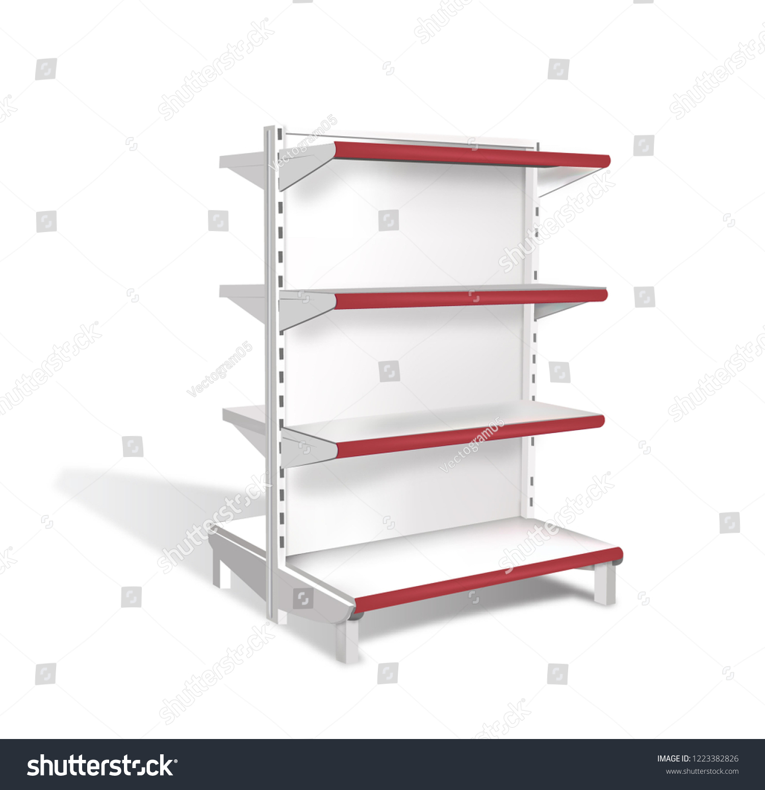 Empty Supermarket Shelf Vector: Vector De Stock (libre De Regalías ...