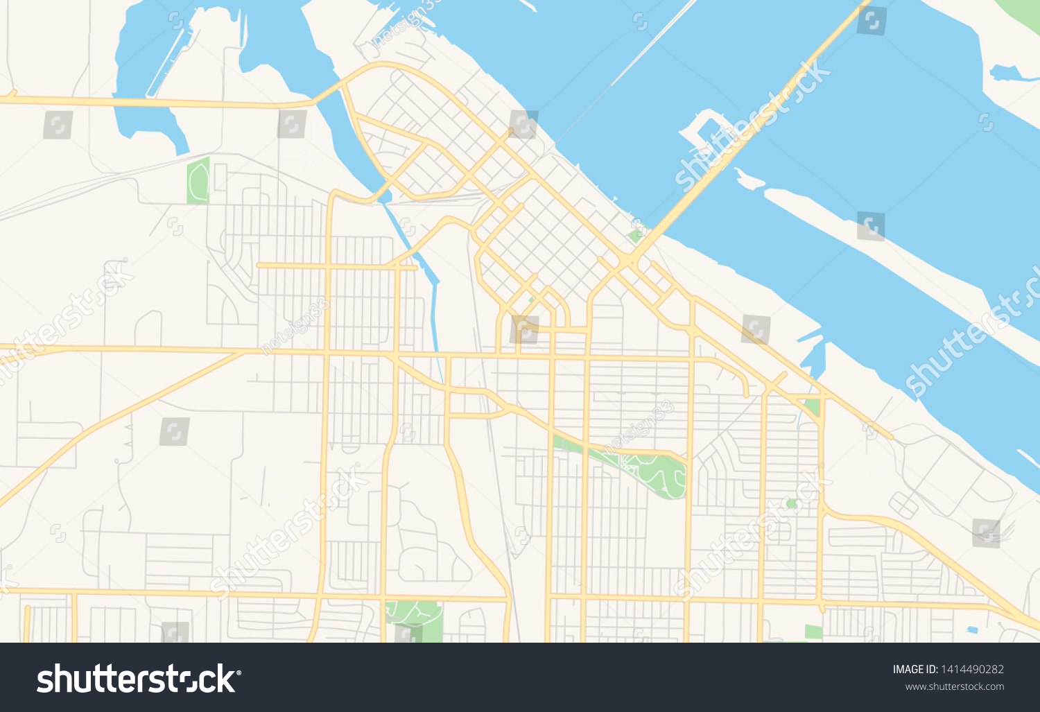 Empty Vector Map Decatur Alabama Usa Stock Vector (Royalty Free ...