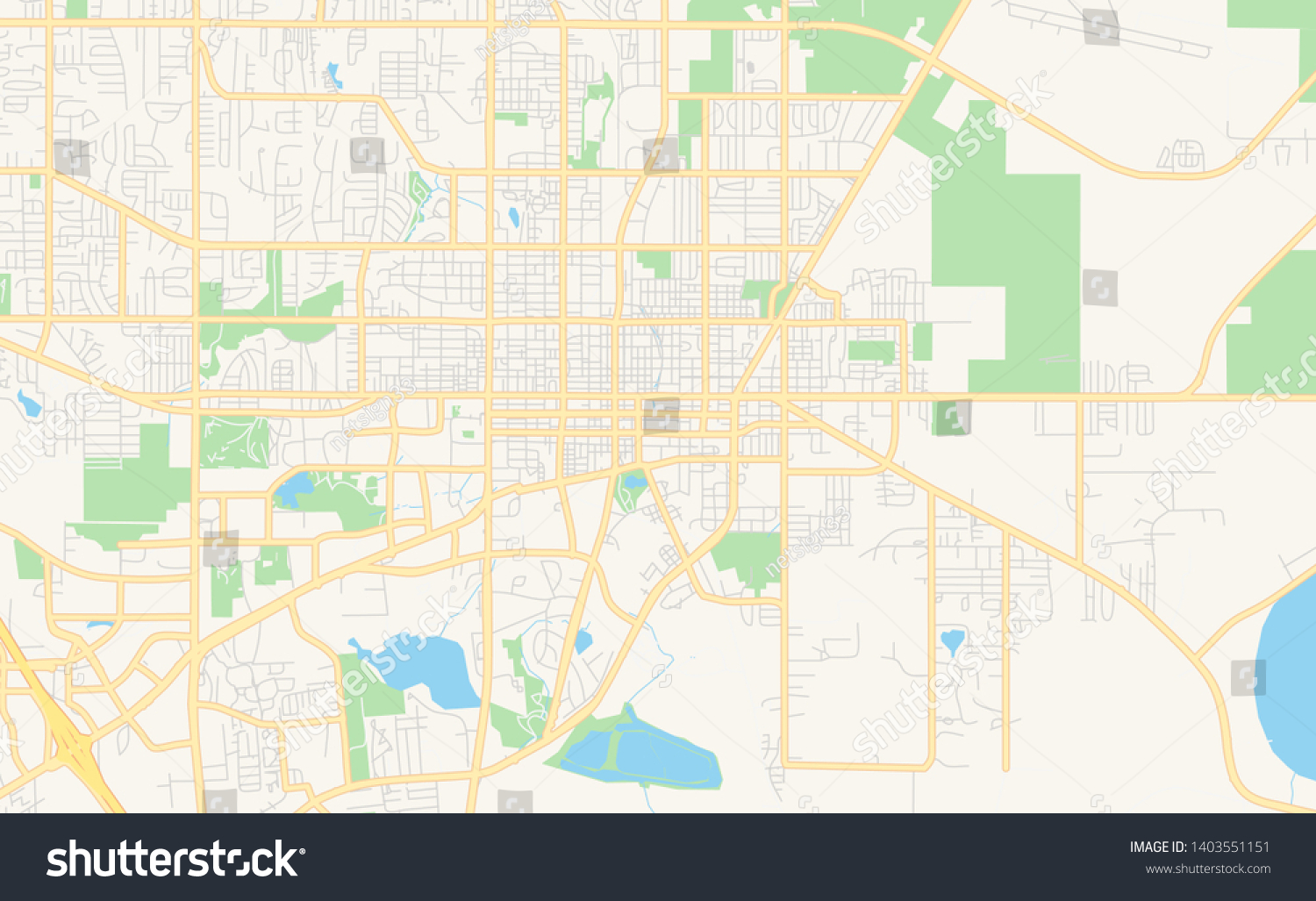 Empty Vector Map Gainesville Florida Usa Stock Vector (Royalty Free ...