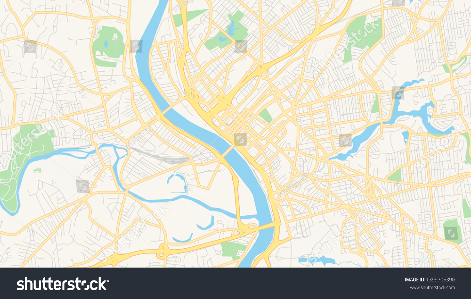 road map of western massachusetts Empty Vector Map Springfield Massachusetts Usa Stock Vector Royalty Free 1399706390 road map of western massachusetts