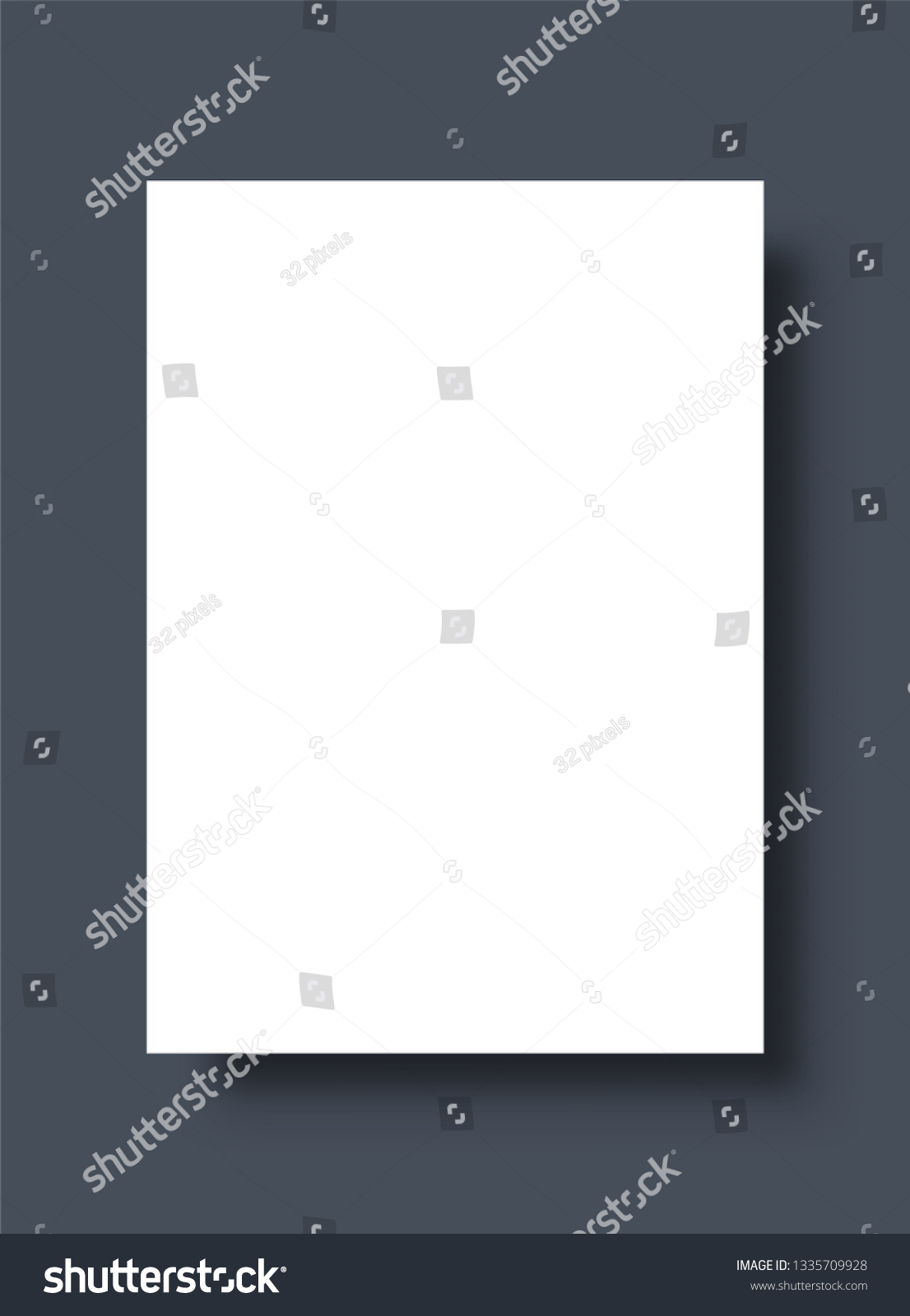 Empty White Poster Paper Blank Template Stock Vector (Royalty Free ...