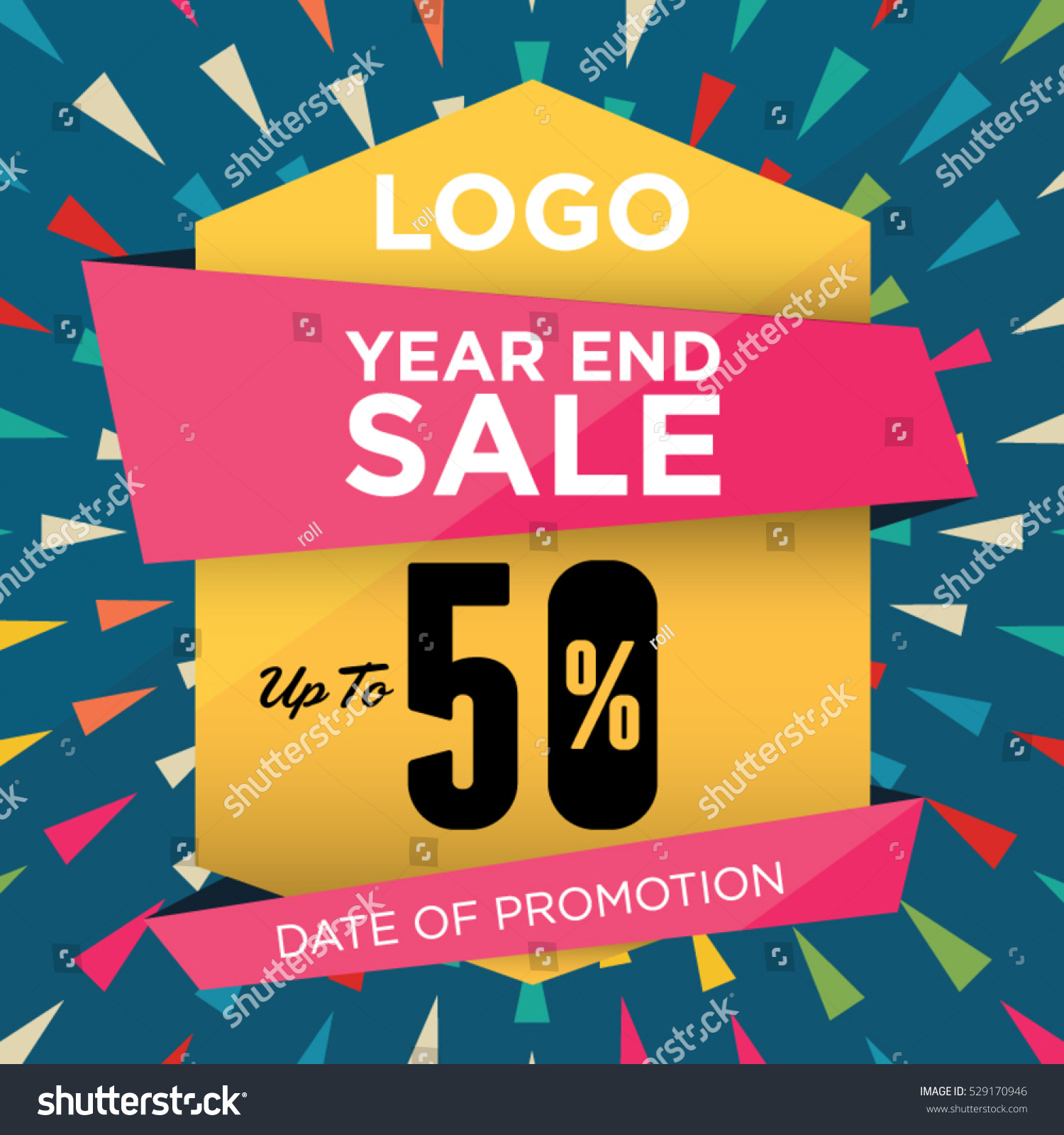 End Year Biggest Sale 50 Percent vector de stock (libre de regalías