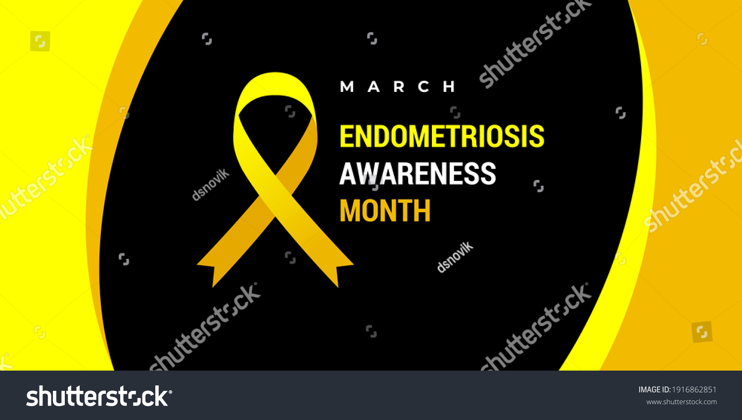 Endometriosis Awareness Month Vector Banner Poster เวกเตอร์สต็อก (ปลอด