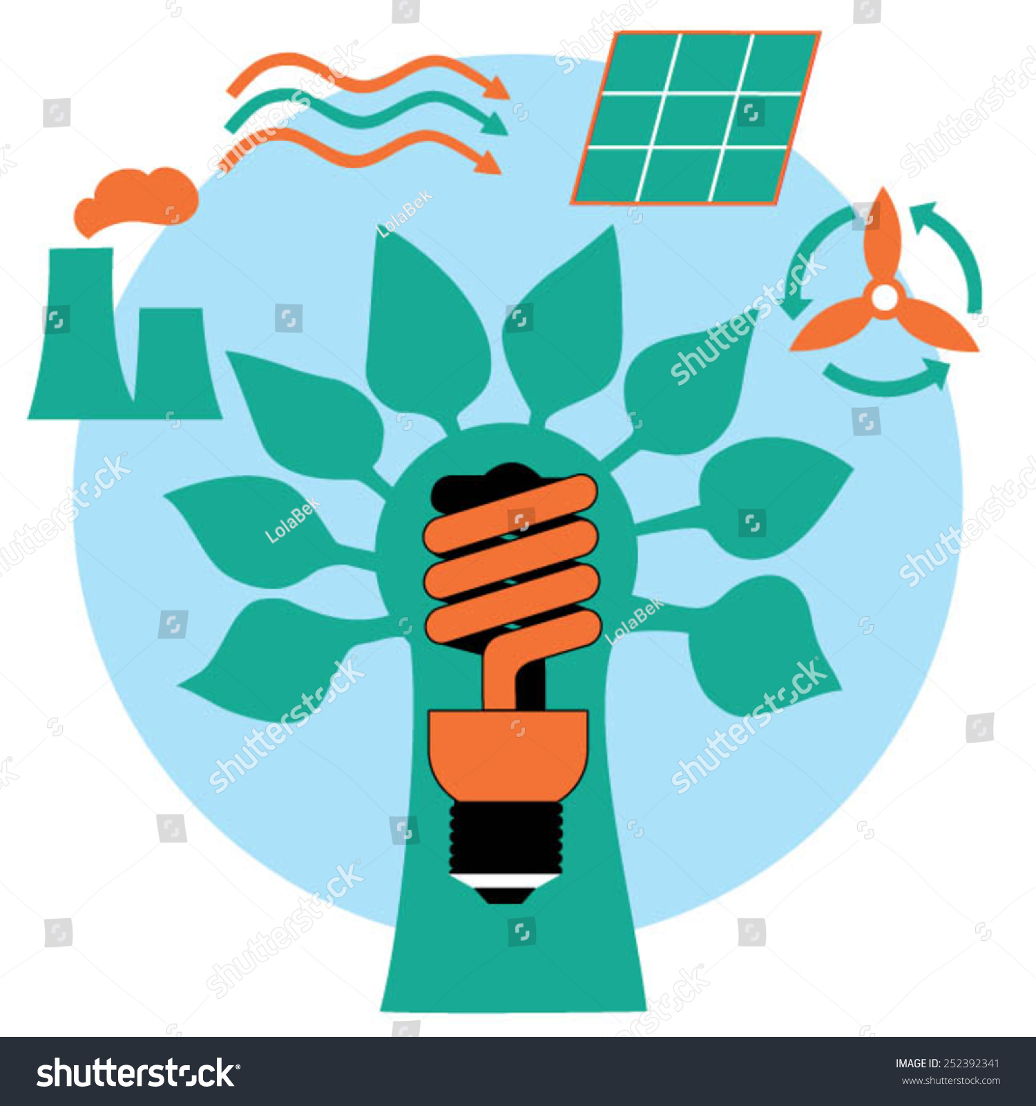 Energy Electric Power Symbols Stock Vector (Royalty Free) 252392341 ...