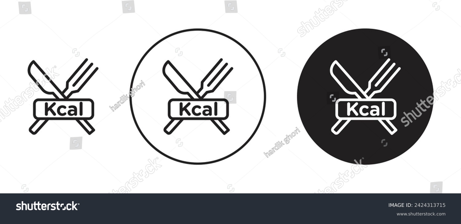 SVG of Energy Meter Vector Icon Set. Burn calorie kcal vector symbol for UI design. svg