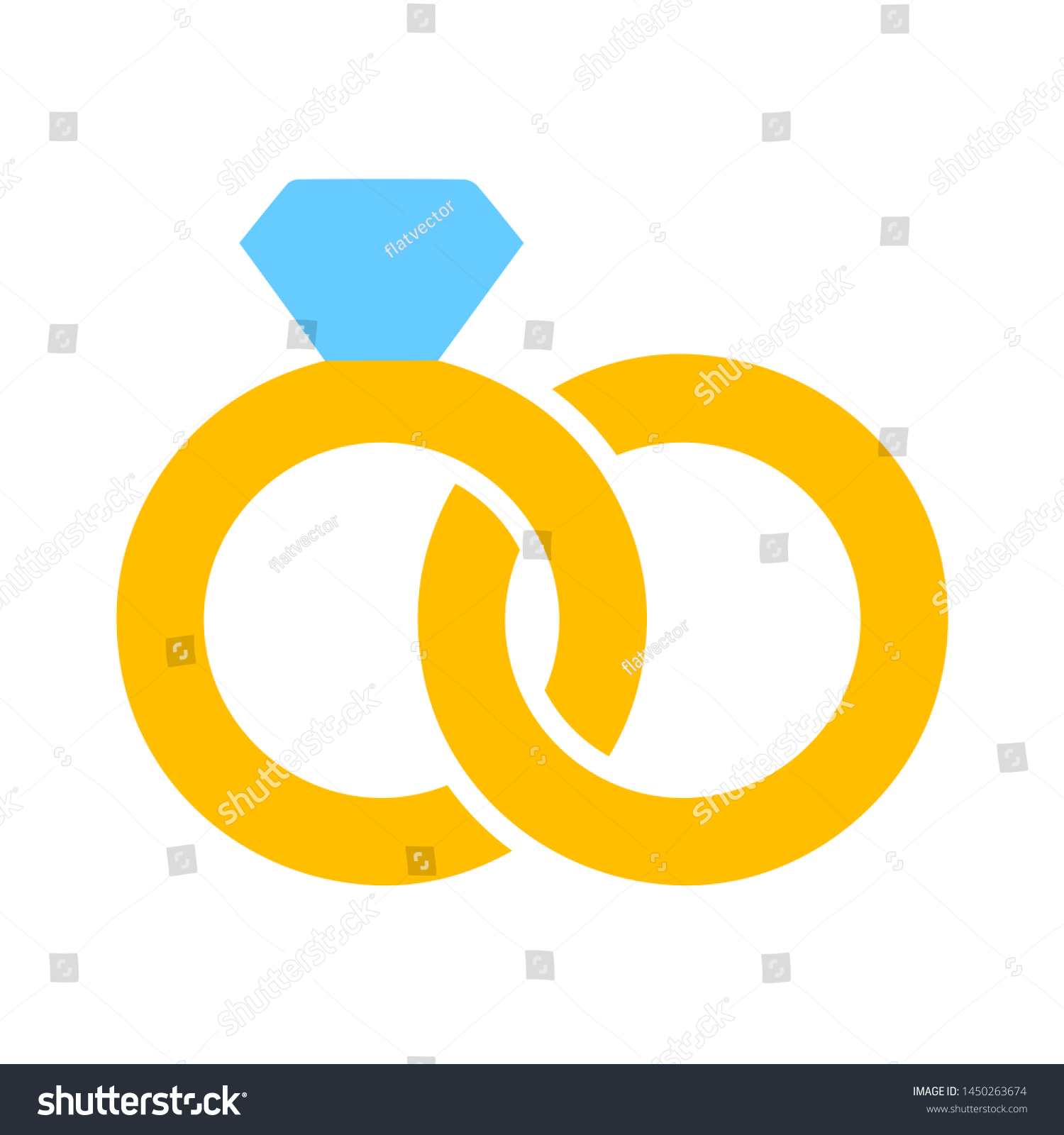 Engagement Rings Icon Logo Element Illustration Stock Vector (Royalty ...