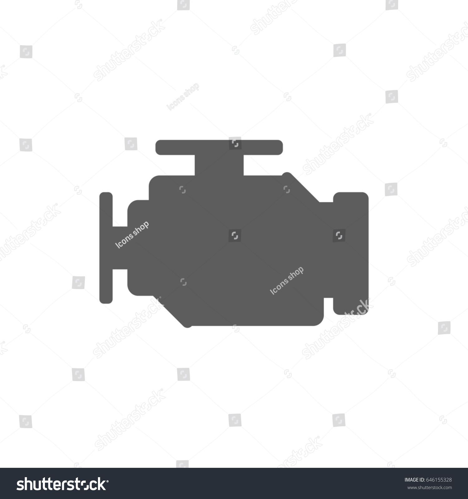 Engine Icon Trendy Flat Style Isolated Stock Vector (Royalty Free ...