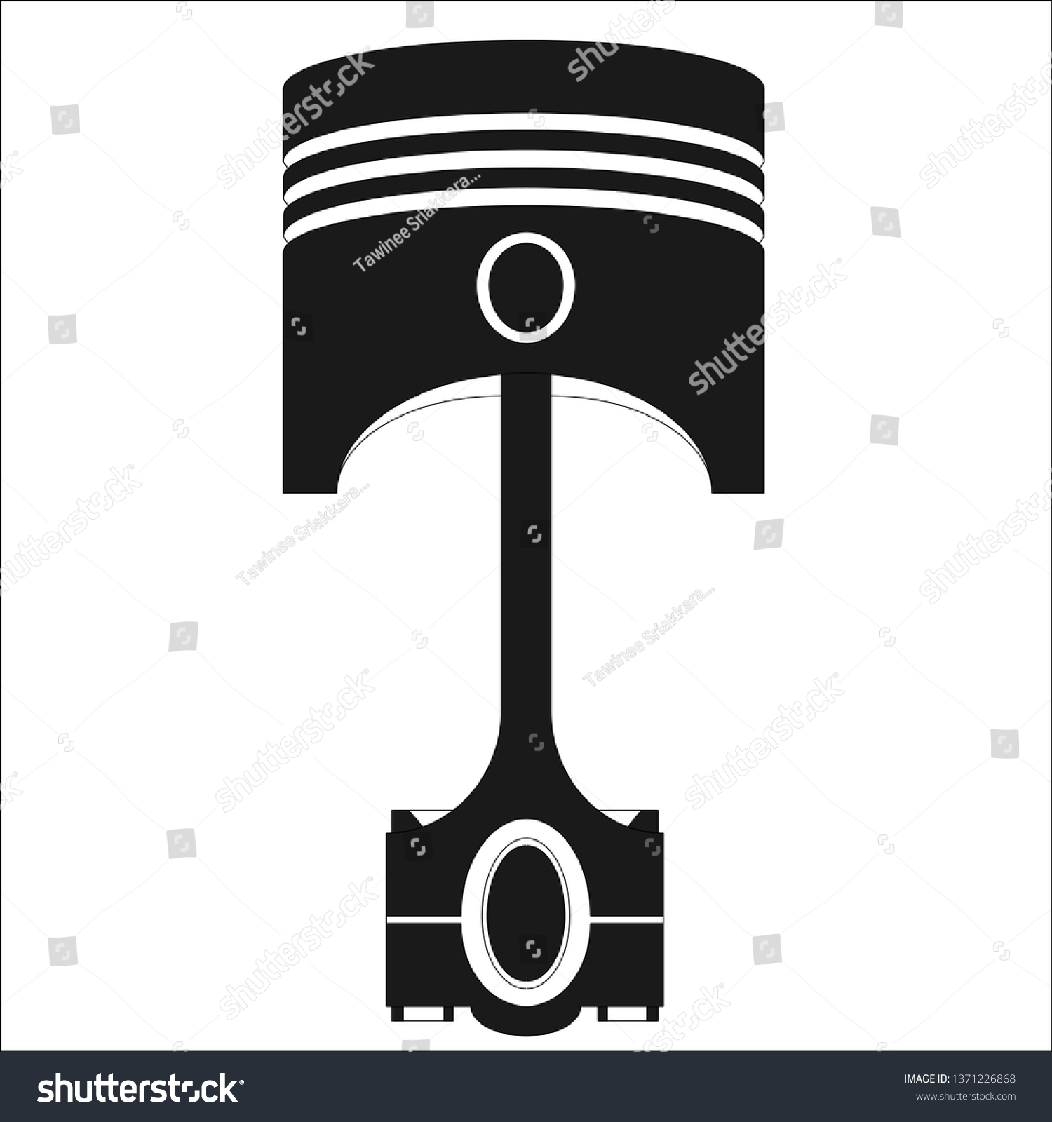 Engine Piston Vector Stock Vector (Royalty Free) 1371226868 | Shutterstock