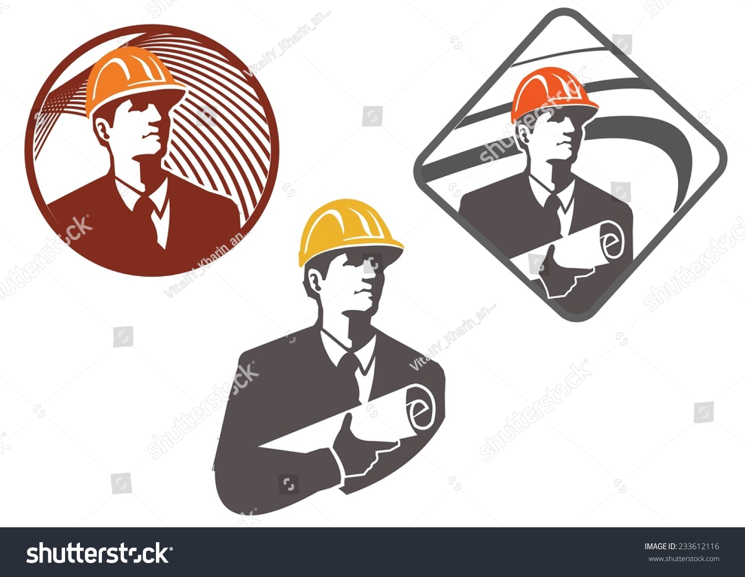 Engineer Man Sign Stock Vector 233612116 - Shutterstock