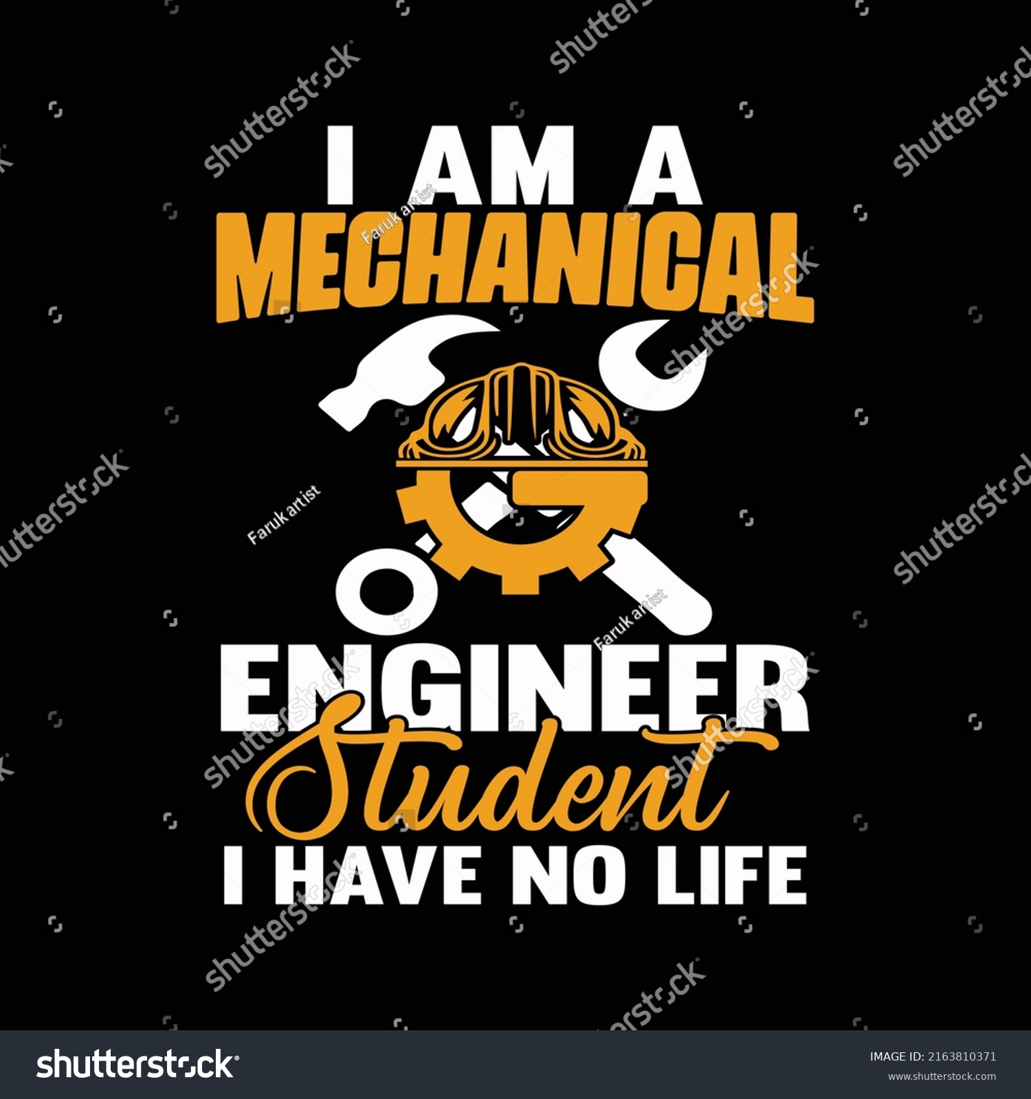 Engineer Typography Tshirt Design Stock Vector (Royalty Free ...