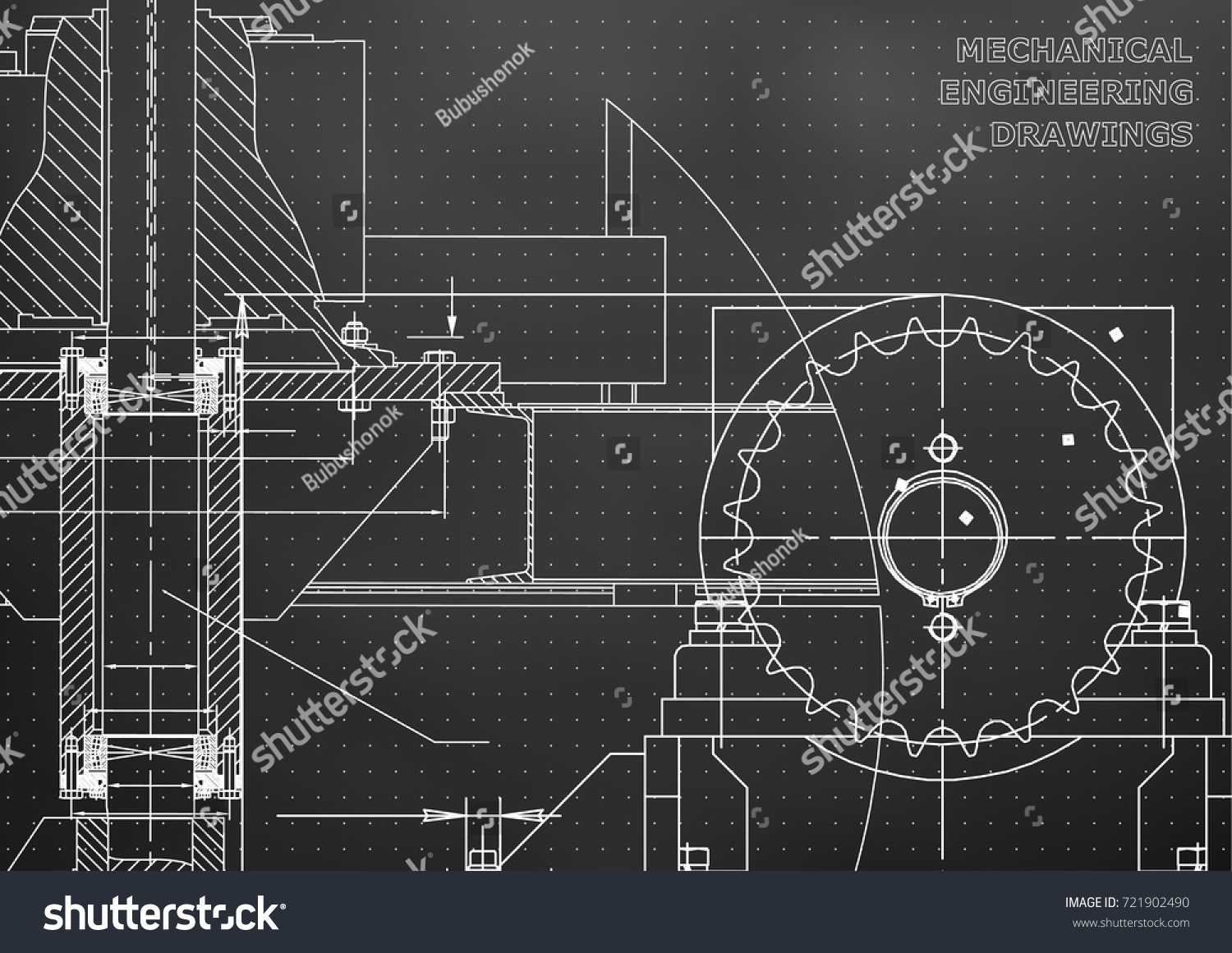 Engineering Illustrations Blueprints Mechanical Drawings Technical ...