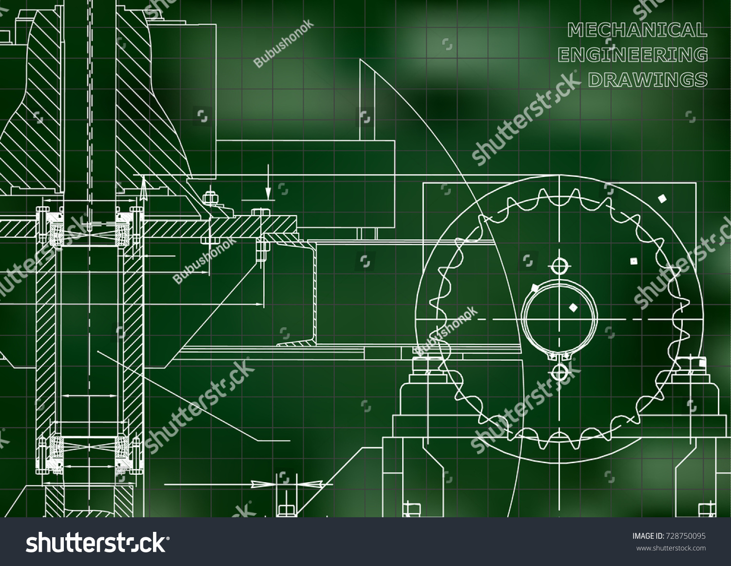 Engineering Illustrations Blueprints Mechanical Drawings Technical ...