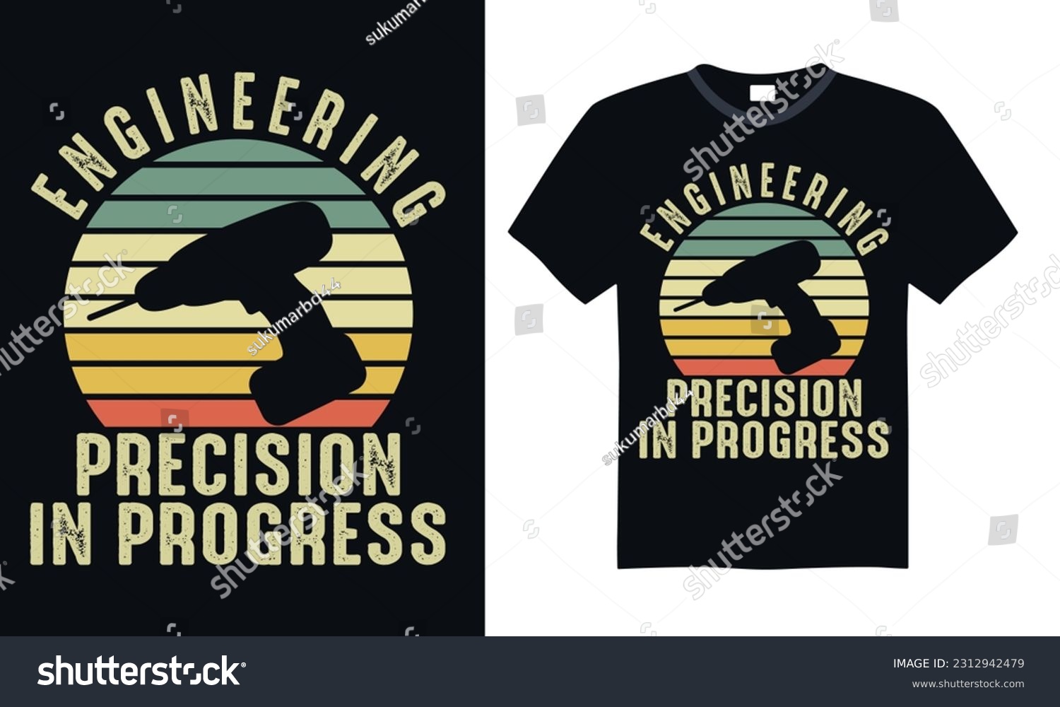 SVG of Engineering Precision in Progress - Engineering T-shirt Design, SVG Files for Cutting, Handmade calligraphy vector illustration, Hand written vector sign svg