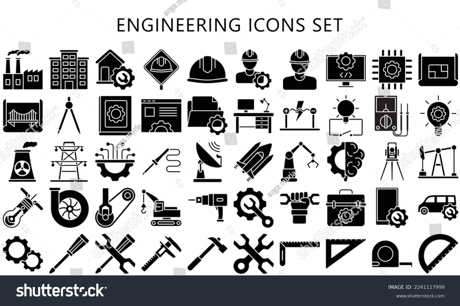 SVG of Engineering Set of outline vector icons. Contains such Icons as Manufacturing, Engineer, Production, Settings and more. vector EPS 10 ready convert to SVG. use for modern concept, UI or UX kit and app svg