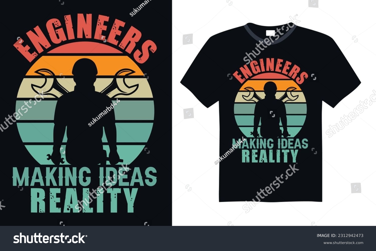 SVG of Engineers Making Ideas Reality - Engineering T-shirt Design, SVG Files for Cutting, Handmade calligraphy vector illustration, Hand written vector sign svg