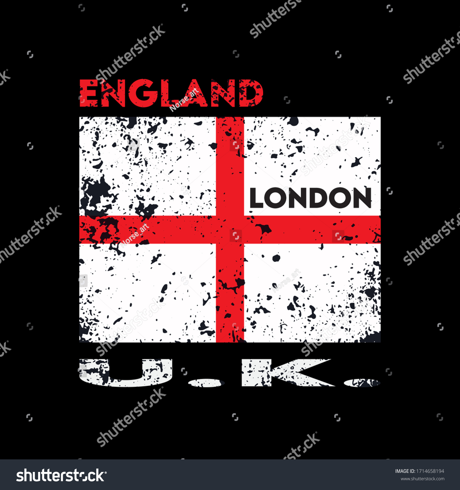 England London Slogan Graphic Vector Print Stock Vector (Royalty Free ...