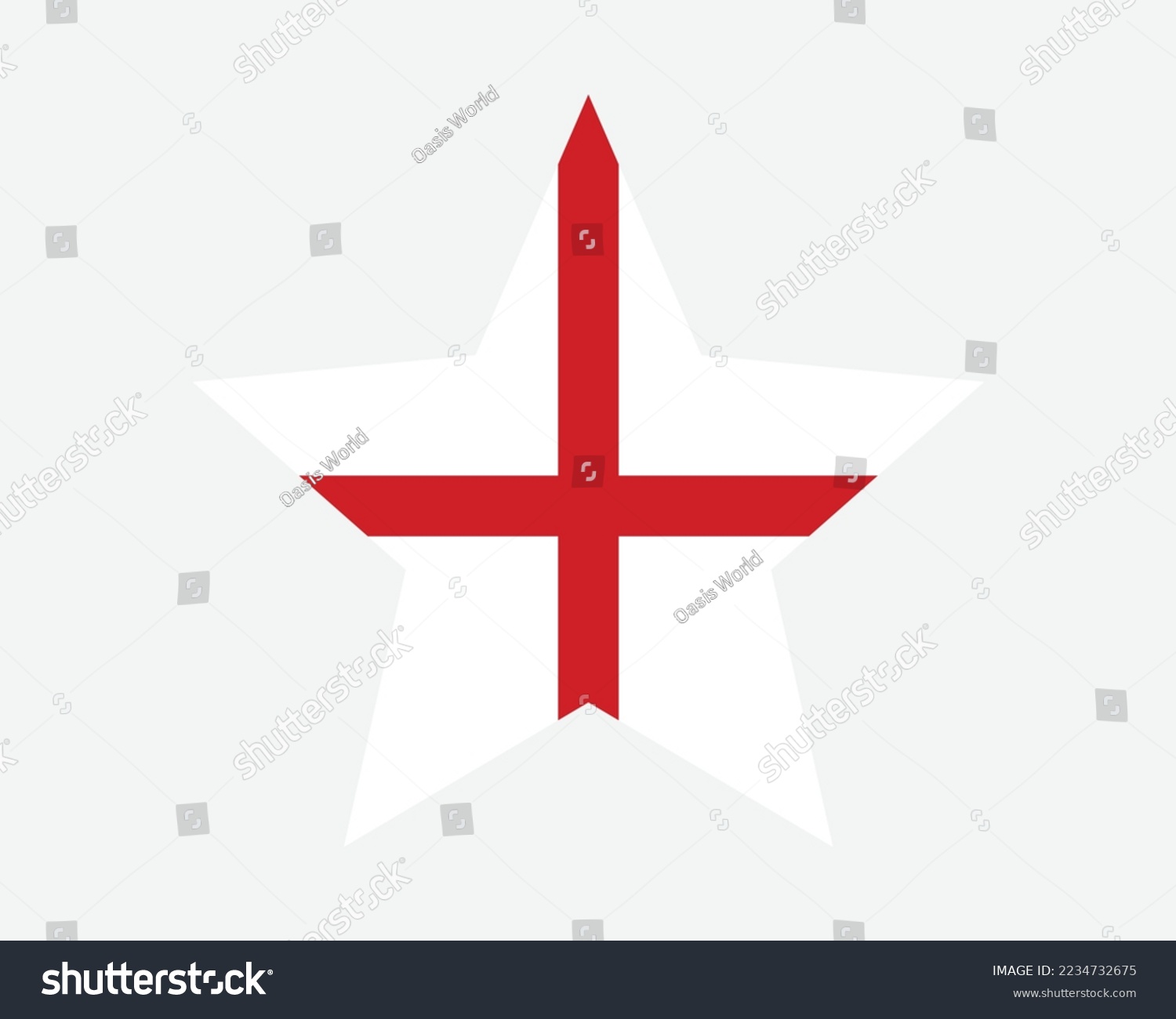 SVG of England Star Flag. English Star Shape Flag. Flag of England Country National Banner Cross Icon Symbol Vector Flat Artwork Graphic Illustration svg