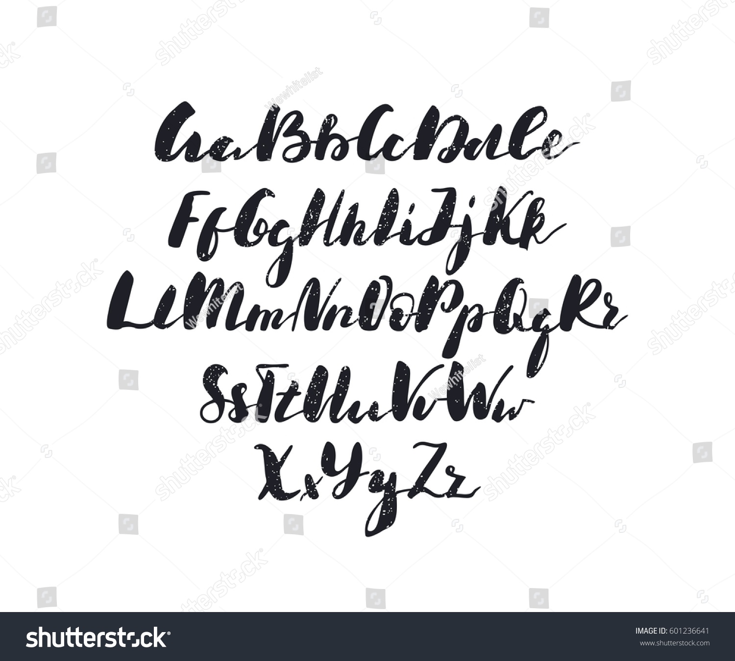 English Alphabet Black White Lettering Letter Vector Stock Vector ...