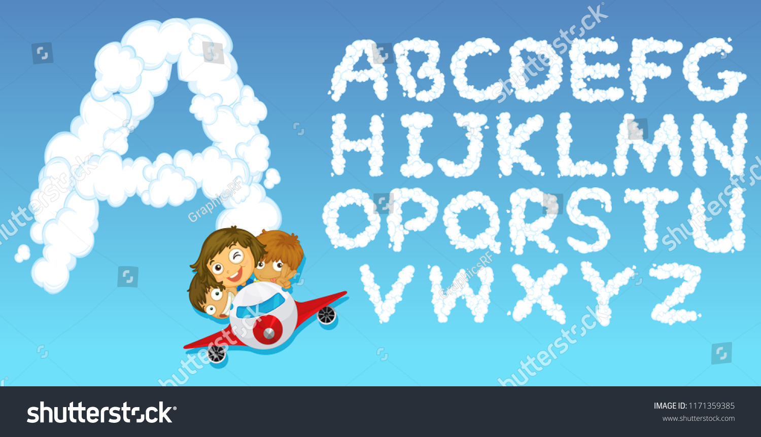 english-alphabet-cloud-font-illustration-stock-vector-royalty-free