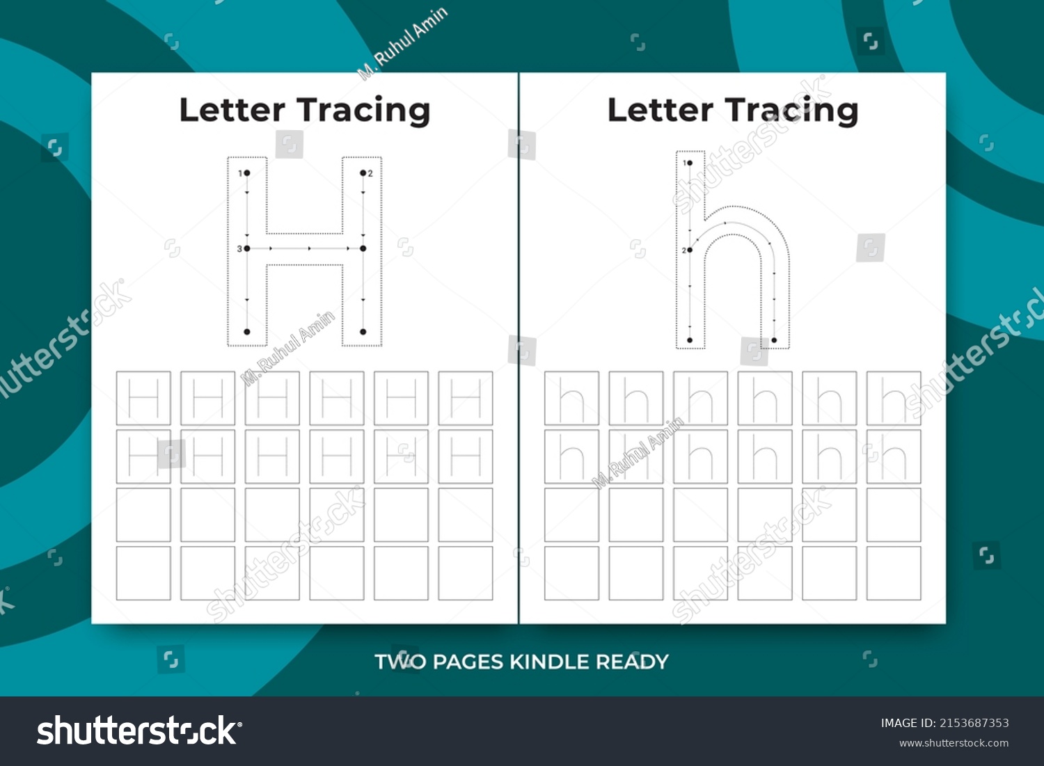 English Alphabet Letters Tracing Line Printable Stock Vector (Royalty ...