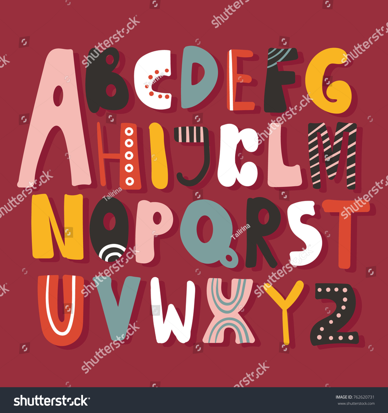 English Alphabet Vector Typography Design Background Stock Vector ...