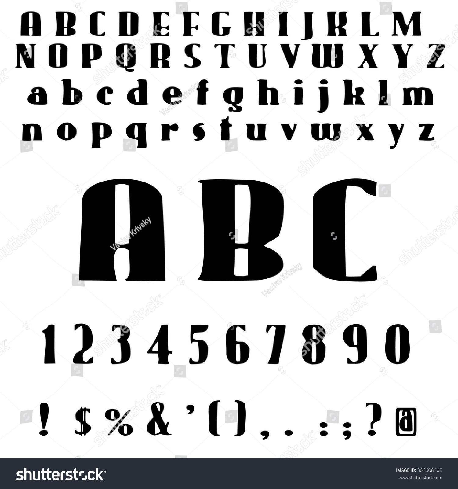 Vektor Stok English Font Set Alphabet Numbers Symbols Tanpa Royalti Shutterstock