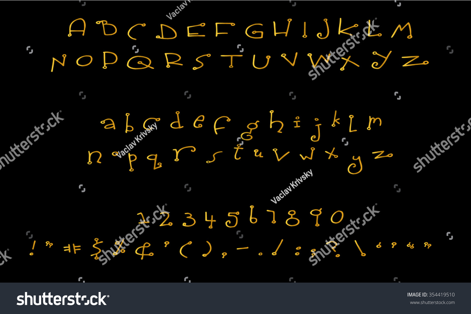 Vektor Stok English Font Set Alphabet Numbers Symbols Tanpa Royalti Shutterstock