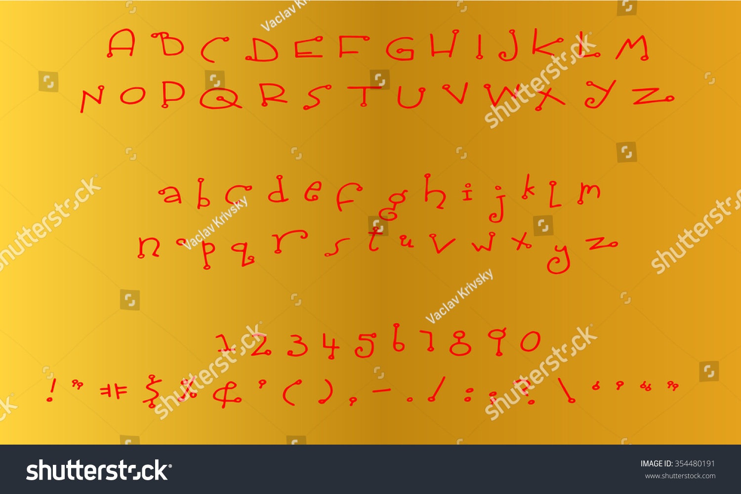 Vektor Stok English Font Set Alphabet Numbers Symbols Tanpa Royalti Shutterstock