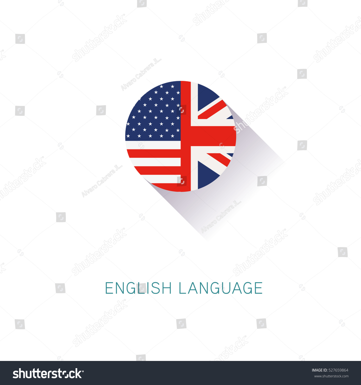 Download English Language Icon Usa Uk Flags Stock Vector 527659864 ...