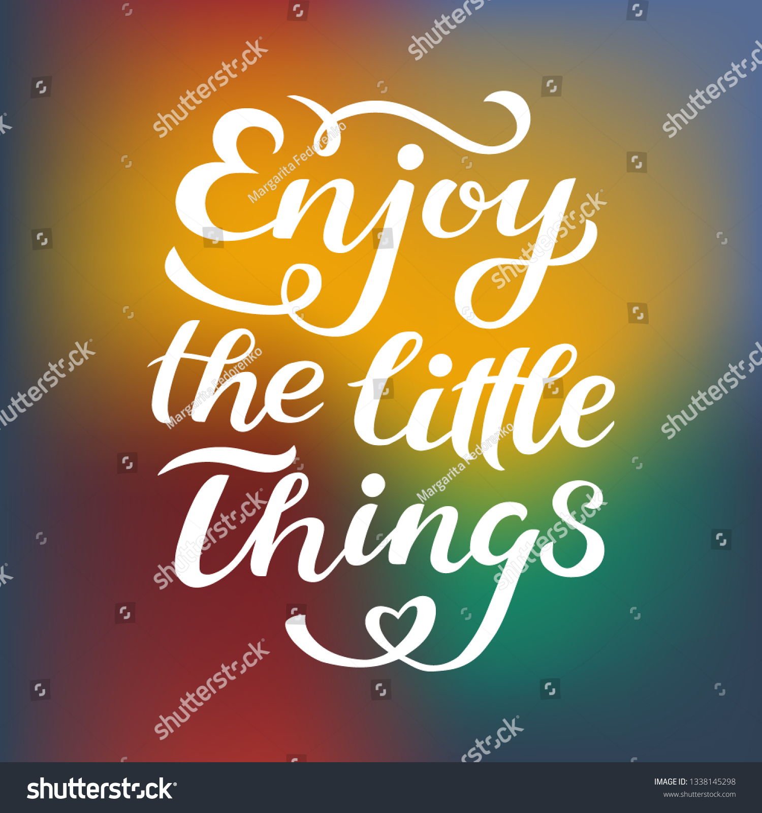Enjoy Little Things Quote Print Vector Stock Vector (Royalty Free