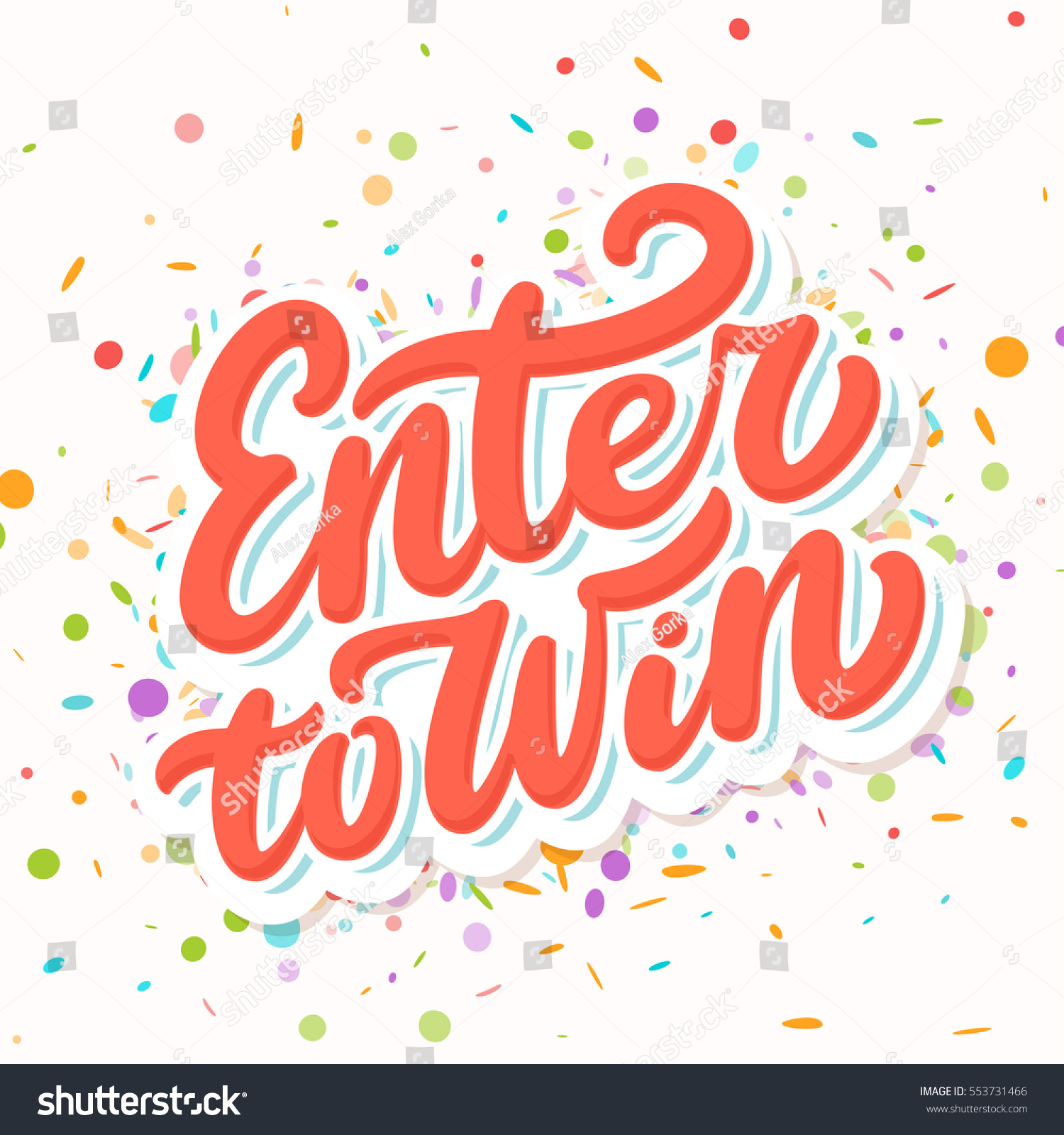 Enter Win Contest Banner Stock Vector Royalty Free 553731466