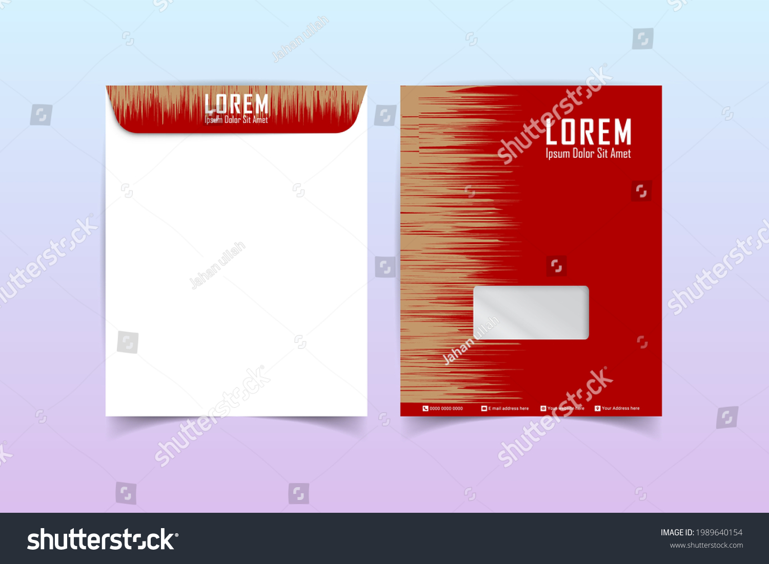 Envelope Design A4 Envelope Vector Design Stock Vector Royalty Free 1989640154 Shutterstock