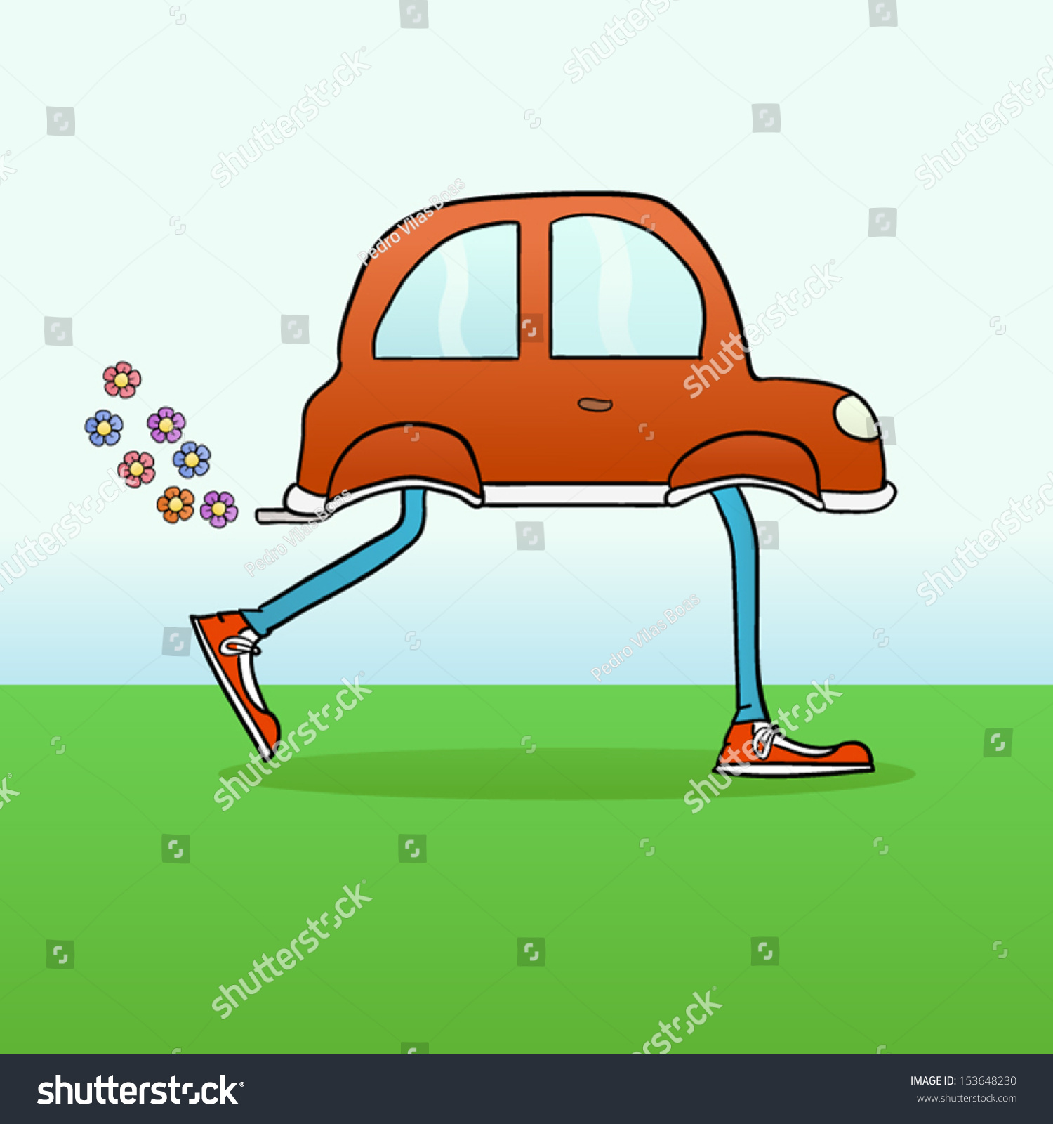 walking a car