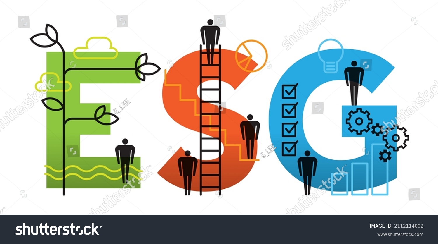 Environmental Social Governance Conceptual Illustration Stock Vector ...