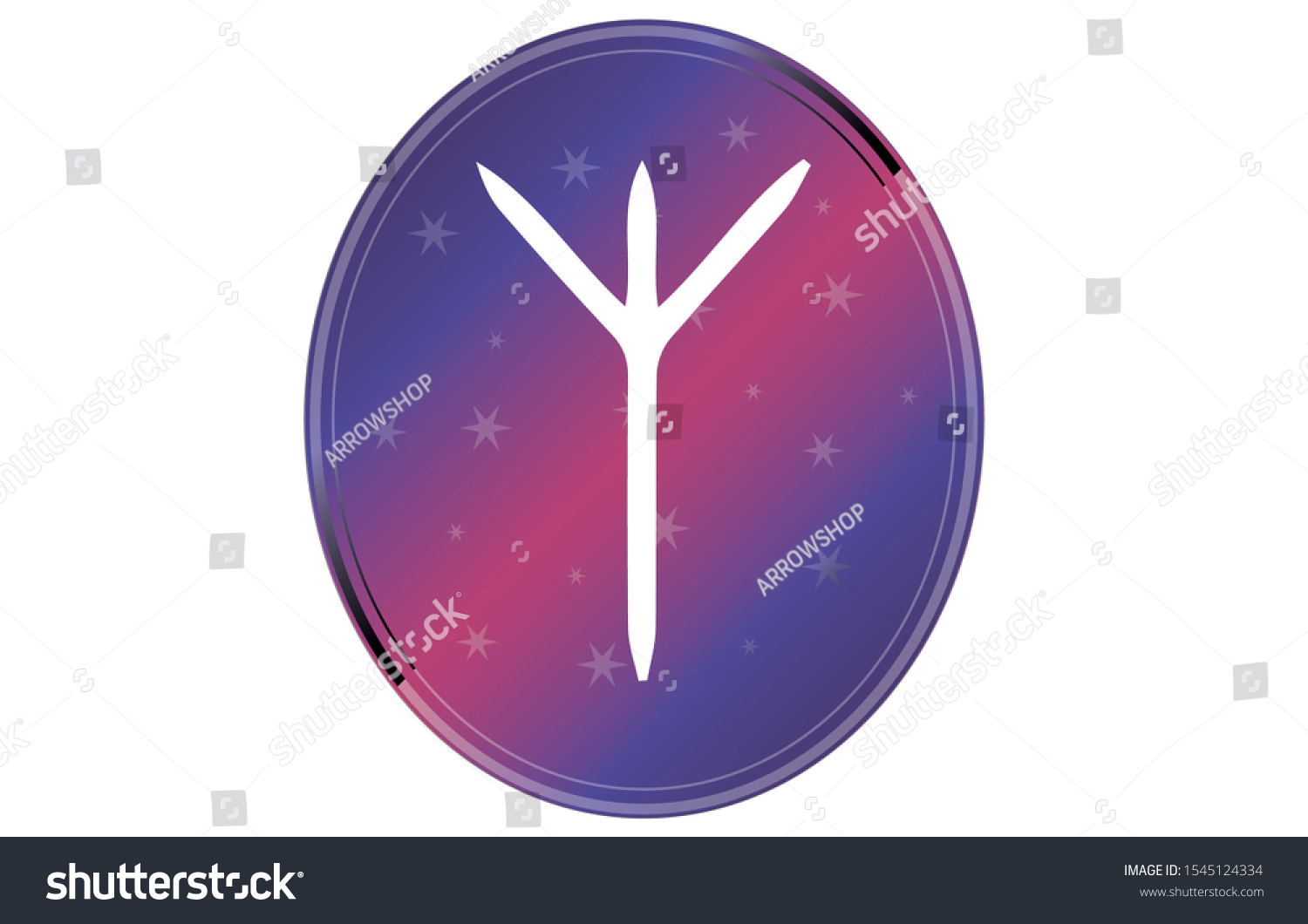 Eolh Runes Symbol Vector Images Stock Vector (Royalty Free) 1545124334