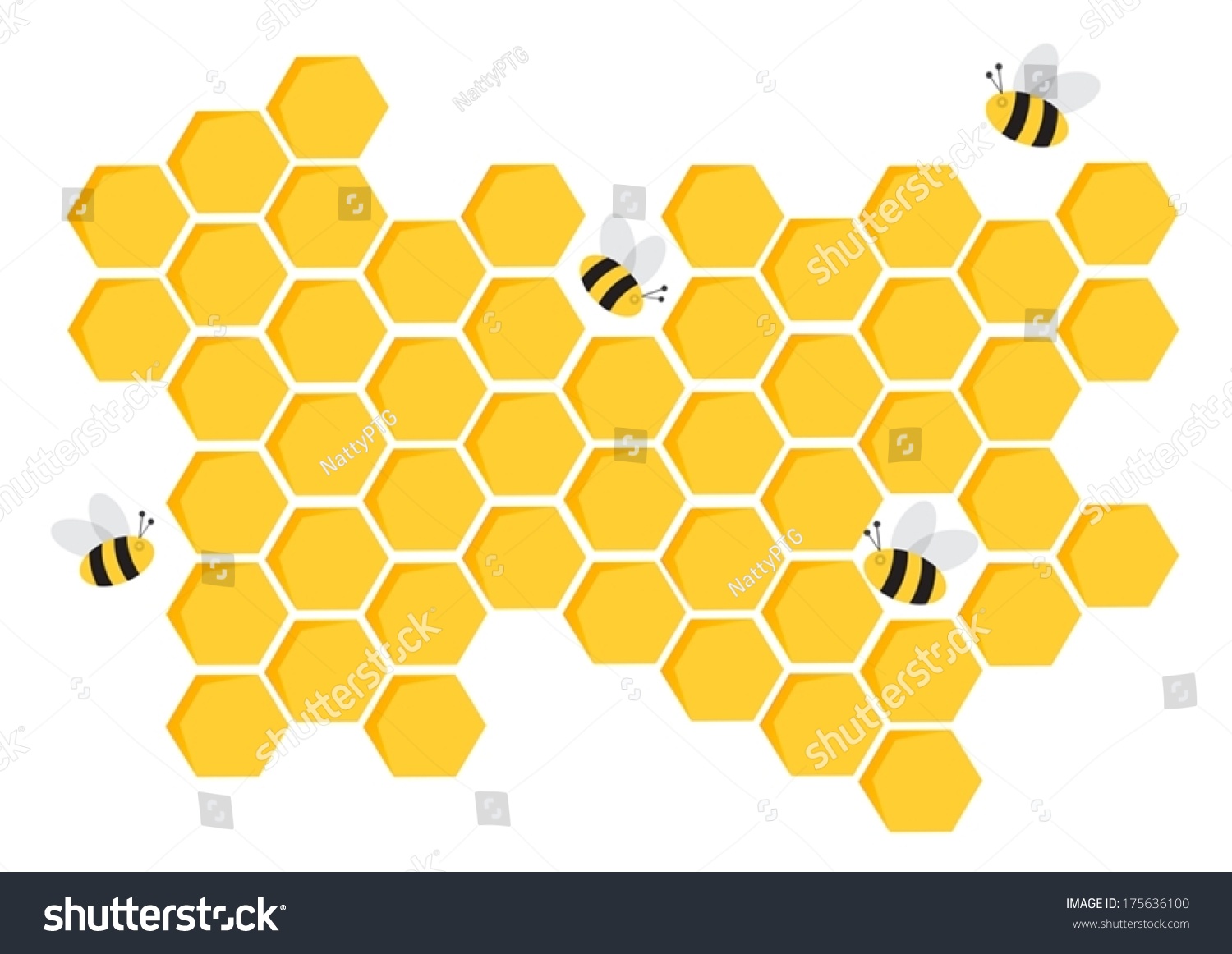 Eps10 Illustration : Honeycomb Pattern Background - 175636100 ...