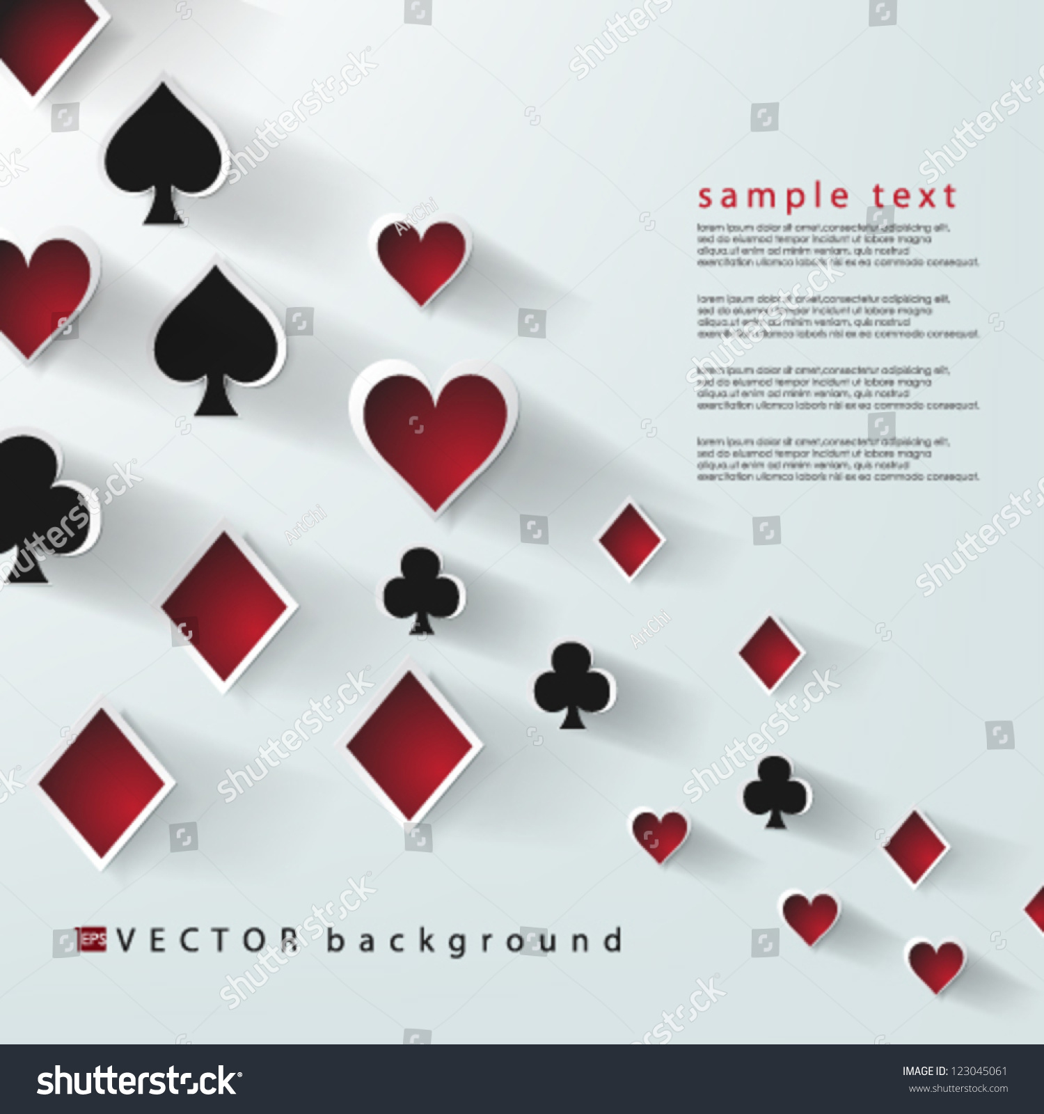 Eps10 Vector Abstract Playing Cards Elements Stock Vector 123045061