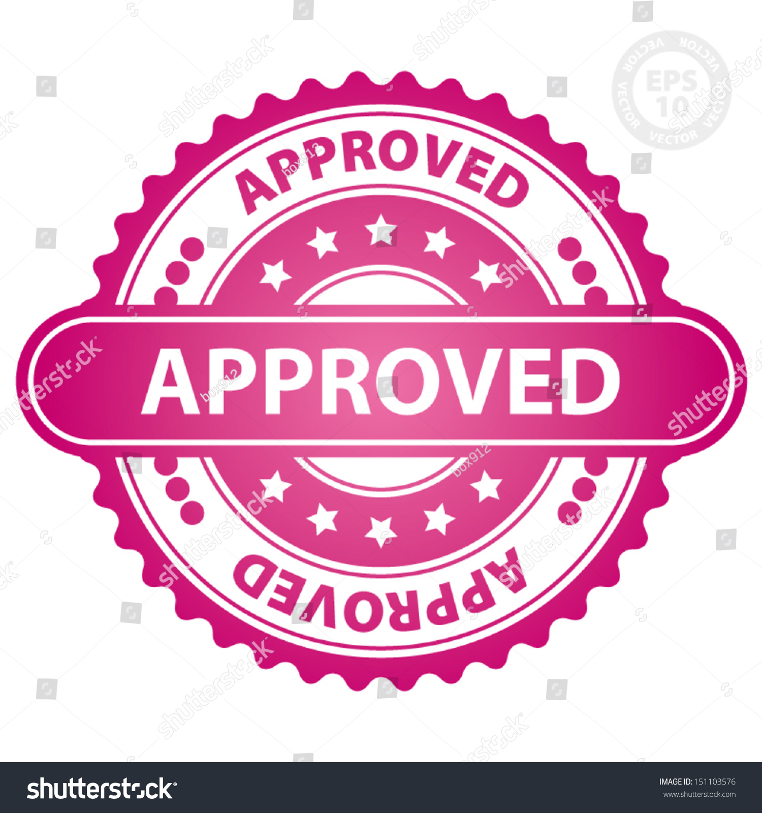 Eps10 Vector : Approved Rubber Stamp (Sticker, Tag, Icon, Symbol) With ...
