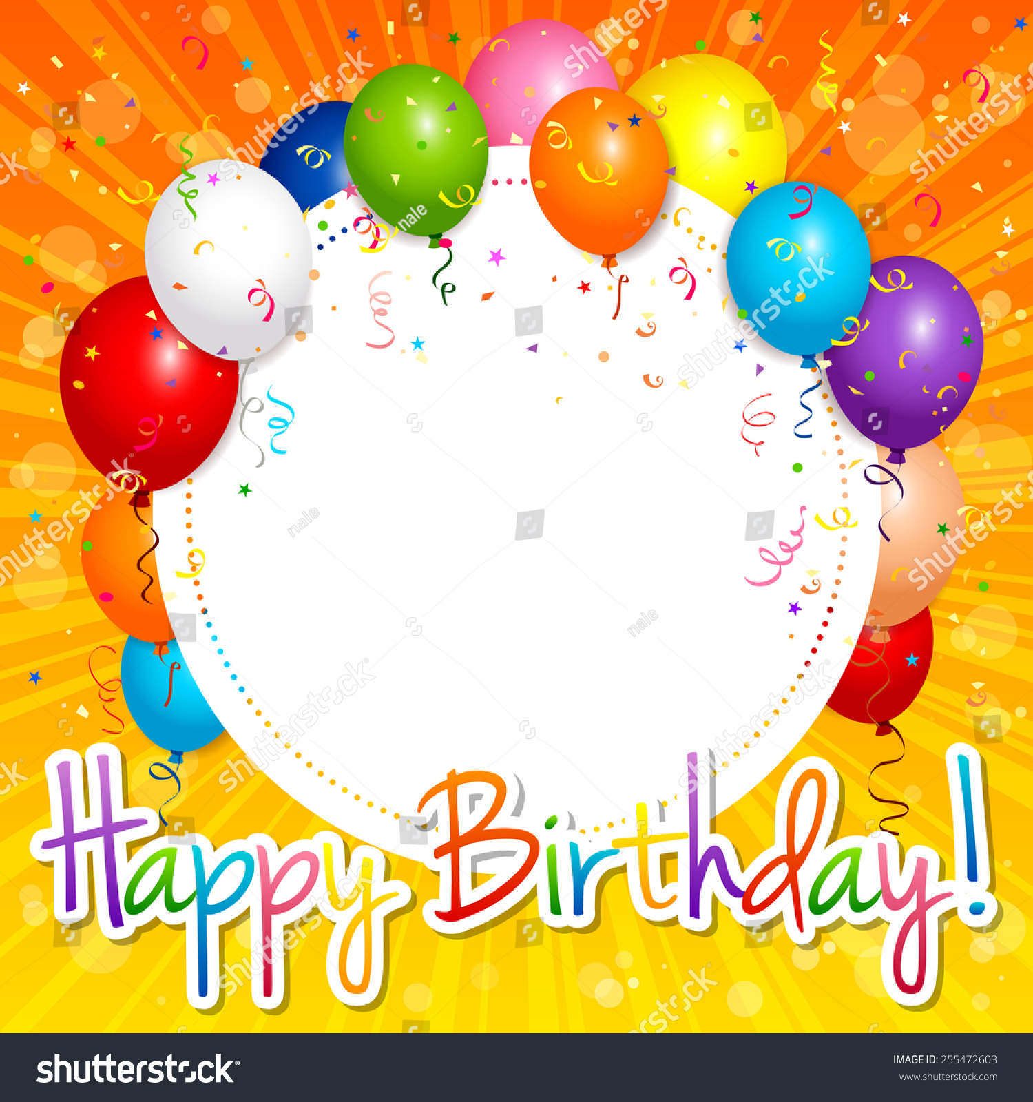 Eps 10 Vector Illustration Of Happy Birthday Card. Used Opacity And ...