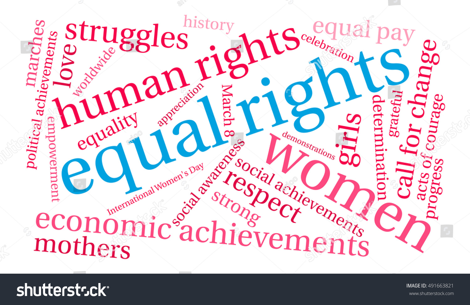 Equal Rights Word Cloud On White Stock Vector (Royalty Free) 491663821 ...
