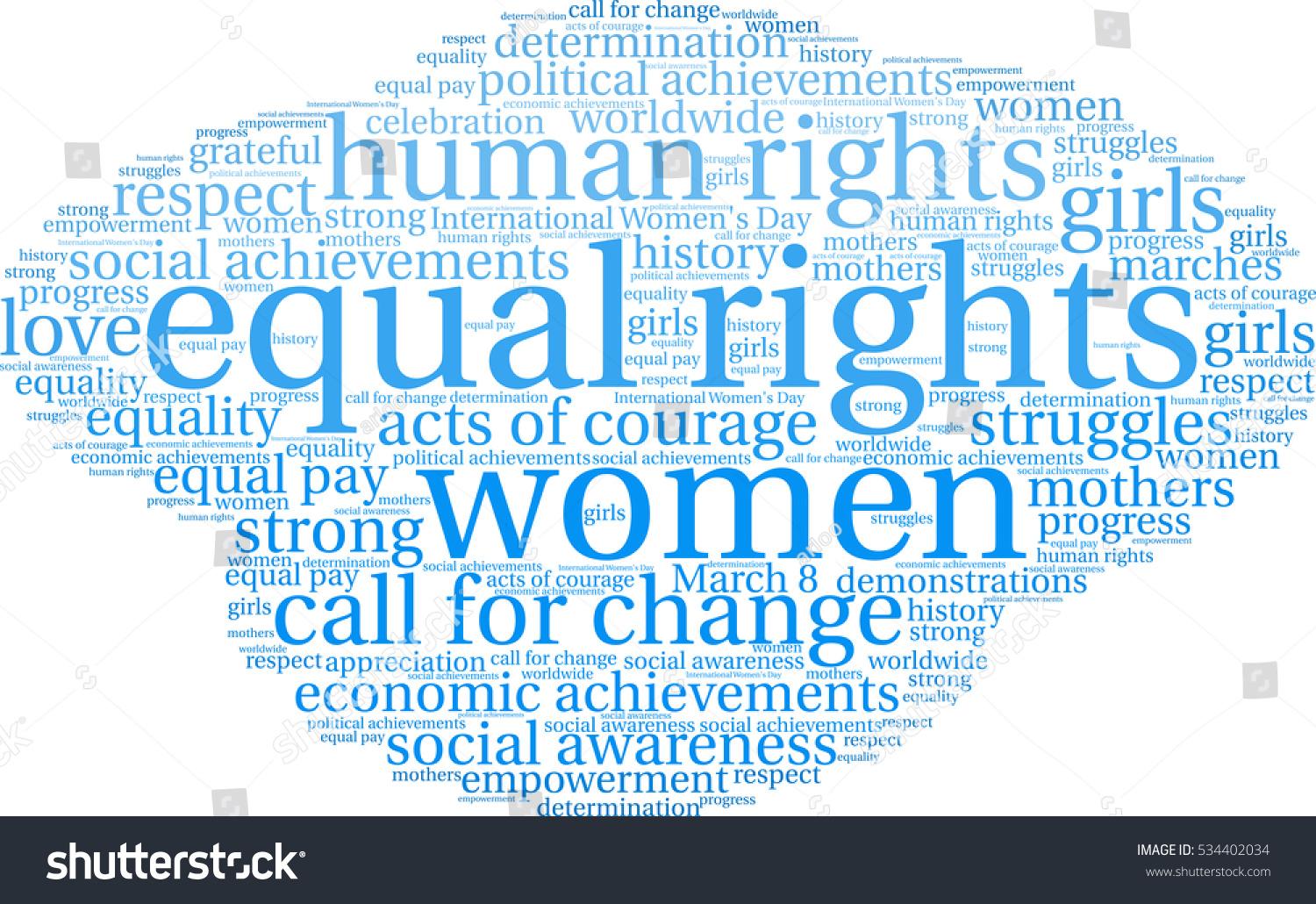 Equal Rights Word Cloud On White Stock Vector (Royalty Free) 534402034 ...