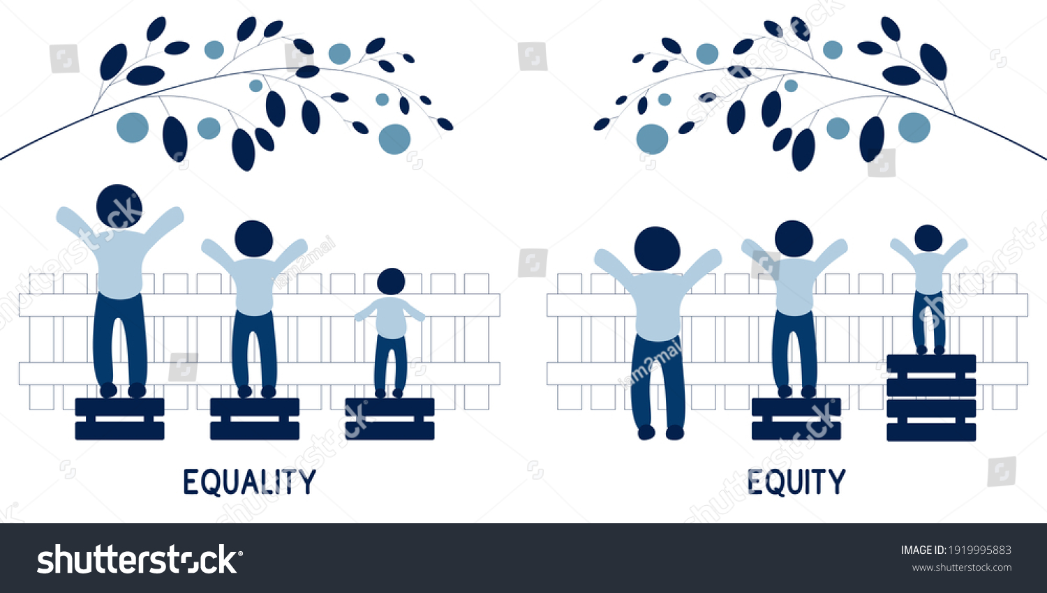 Equality Equity Concept Illustration Human Rights Stock Vector (Royalty ...