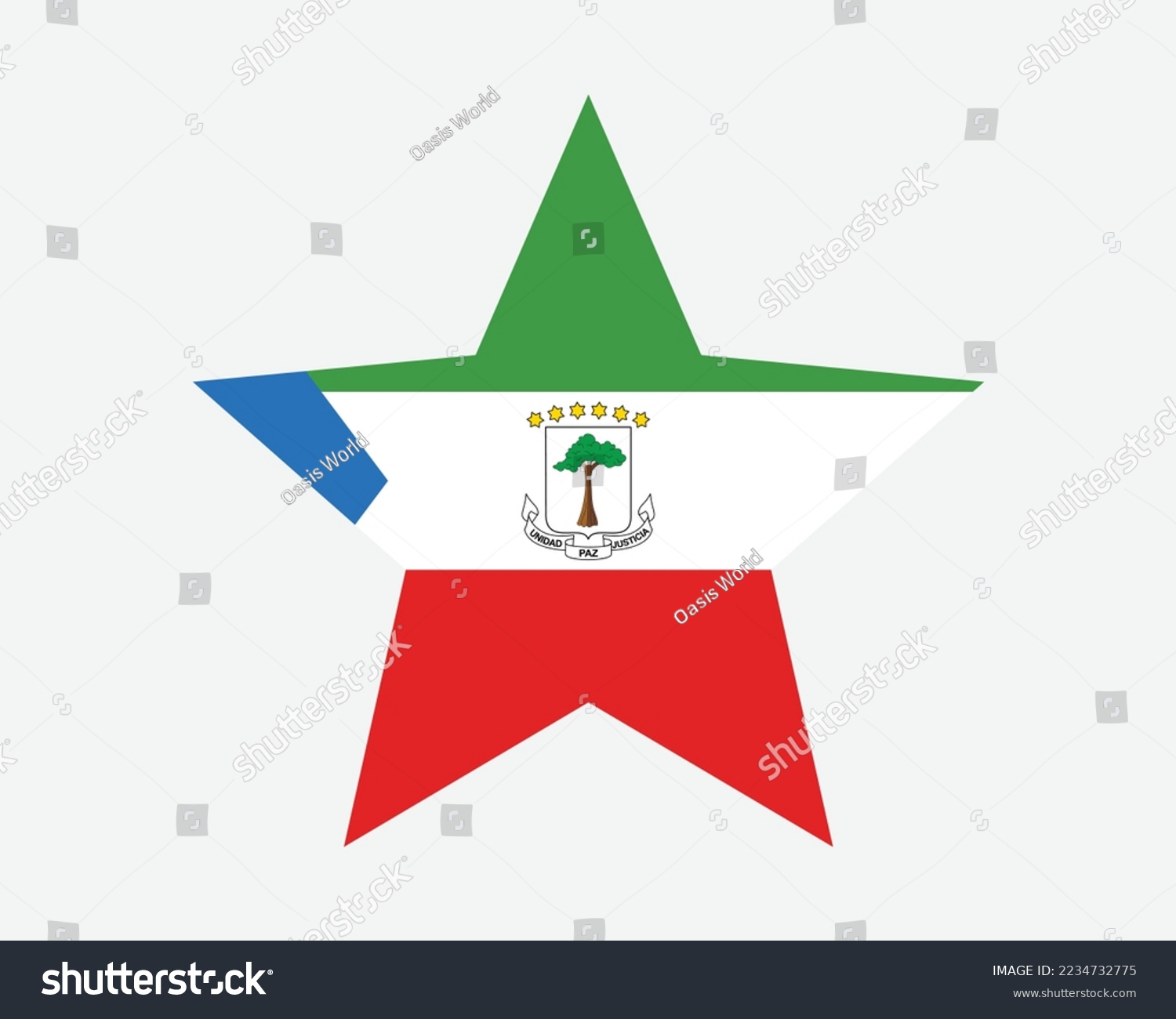 SVG of Equatorial Guinea Star Flag. Equatoguinean Star Shape Flag. Country National Banner Icon Symbol Vector Flat Artwork Graphic Illustration svg