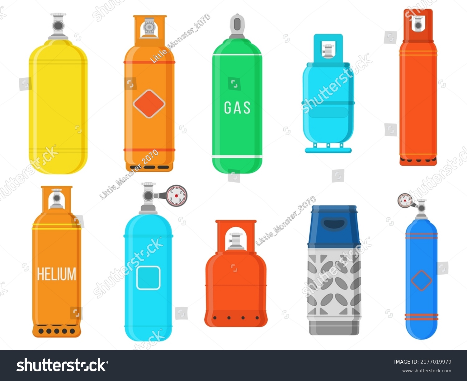 Equipment Safe Butane Propane Oxygen Balloon Stock Vector (Royalty Free ...