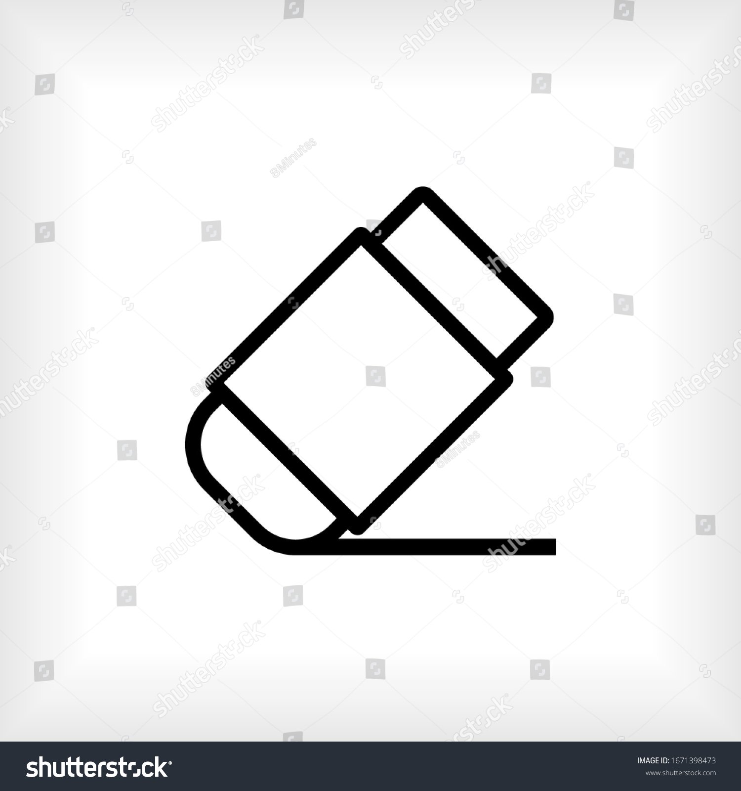 Eraser Icon Rubber Symbol Delete Sign Stock Vector (Royalty Free ...