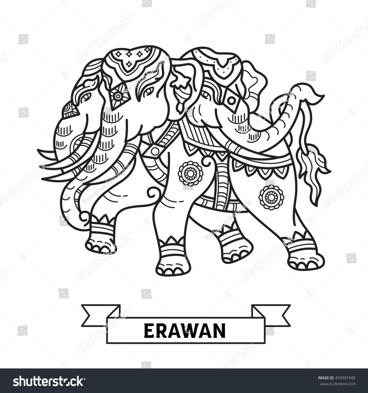 SVG of Erawan elephant svg