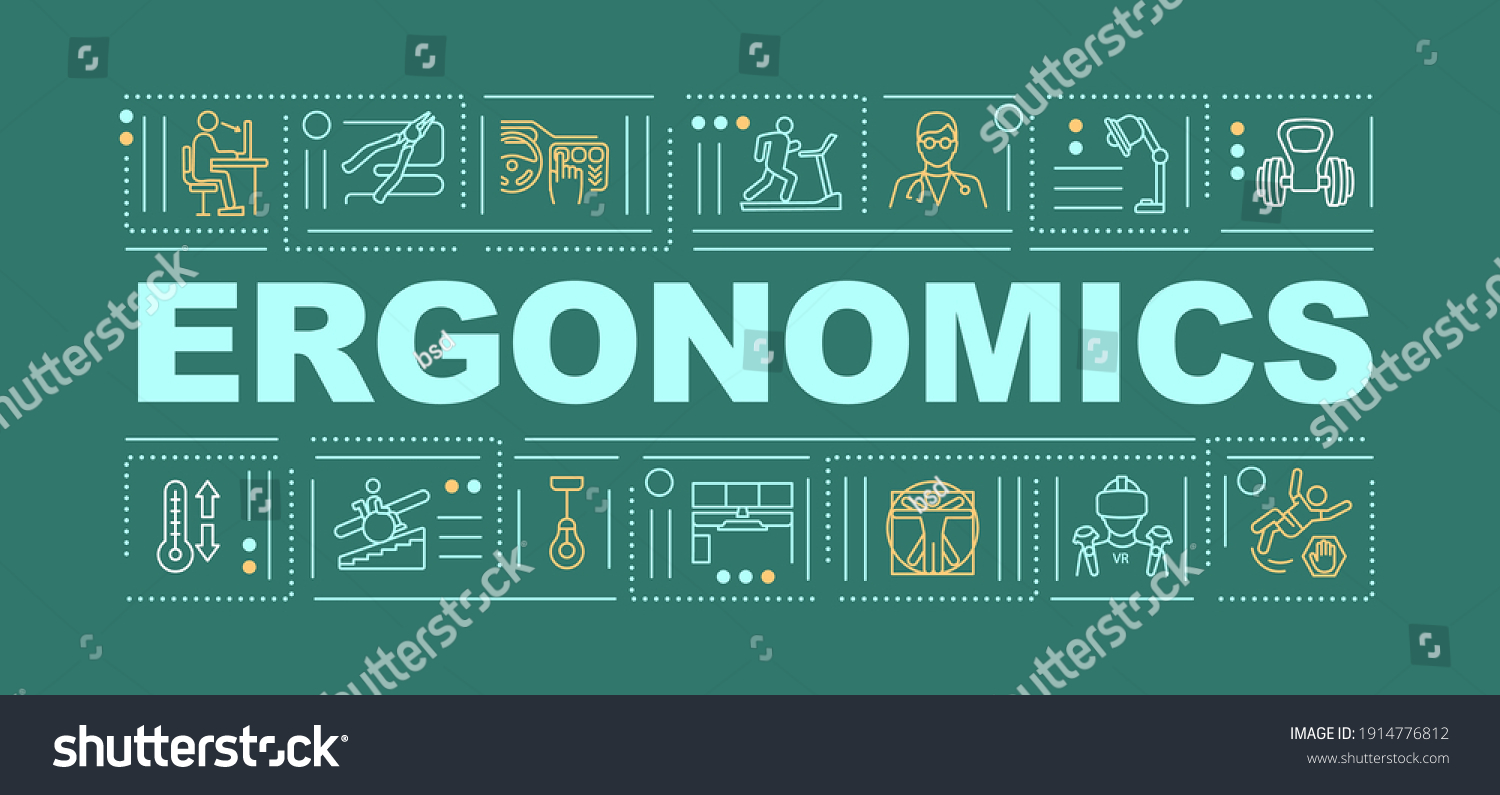 ergonomics-word-concepts-banner-health-protection-stock-vector-royalty